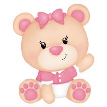 Aplique em Mdf Apm8-887 Ursinha Bebê - LITOARTE Aplique em Mdf Apm8-887 Ursinha Bebê - LITOARTE