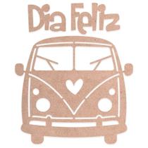 Aplique em Papel Cardboard Kombi Dia Feliz Cbl-014 7,5x8,5cm Litoarte