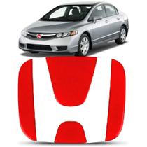 Aplique emblema grade civic 2004 2005 2006 fit 2004 2005 2006 2007 2008 vermelho