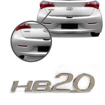 Aplique Emblema Logo Traseiro Hb20 Cromado