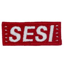 Aplique Emblema Sesi 6x2,5cm Patch Bordado Termocolante