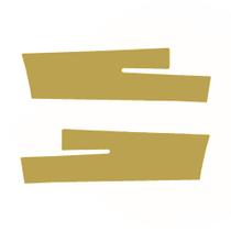 Aplique Estribo Cabine Para SC R NTG Dourado Par