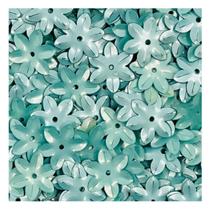 Aplique Flor Azul Bebe 13mm 200pçs Patch Passante Artesanato 12g