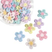 Aplique Flor De Tecido Poliéster 3cm Artesanato DIY 20 Peças