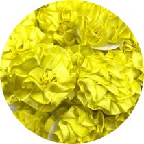 Aplique Flor Rococo Amarelo 50x50mm Patch Tecido 30un 75g