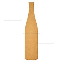Aplique Formato Garrafa Decoração 20,5x6cm Mdf Madeira
