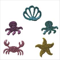 Aplique Glitter Sereia - Fundo do Mar em EVA - 01 unidade - Piffer - Rizzo Aplique Glitter Sereia - Fundo do Mar em EVA - 01 unidade - Piffer - Rizzo