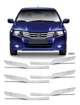 Aplique Grade Dianteira Do Honda City 09 / 14 Cromado Tuning