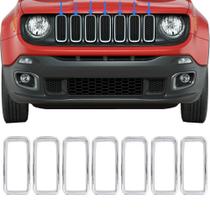 Aplique Grade Frontal Dianteira Jeep Renegade 19/21 7 Peças