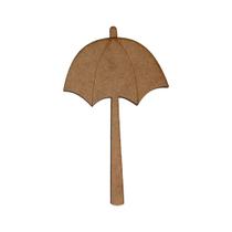 Aplique Guarda Sol 10x6 Kit 10un Mdf Cru Madeira