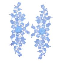 Aplique Guipir AGD1 3D Véu CCB Tamanho 30x11cm Branco 1 Par