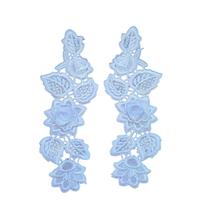 Aplique Guipir AGD3 3D Véu CCB Tamanho 27x10cm Branco 1 Par