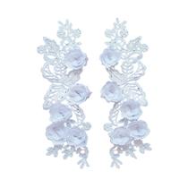 Aplique Guipir APK10 3D Par Véu CCB Tamanho 23,5cm Branco