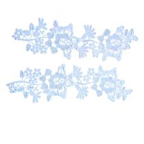 Aplique Guipir APK5 Véu CCB Tamanho 28x9 cm Branco 1 Par