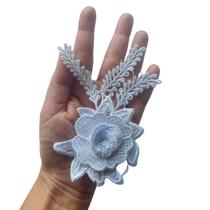 Aplique Guipir Flor 3D2 Uma Unidade P/ Véu CCB e Artesanato
