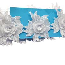 Aplique Guipir Flor 3D4 Uma Unidade P/ Véu CCB e Artesanato