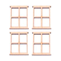 Aplique Janela Simples Retangular Cenário Artesanato Peq C/ 8 Peças