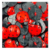 Aplique Joaninha 25mm 30pçs 45g Artesanato Laços Bijuterias Aplique Joaninha 25mm 30pçs 45g Artesanato Laços Bijuterias