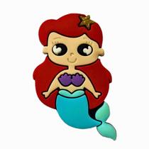 Aplique Kit 10 Peças Ariel Princesa Emborrachado