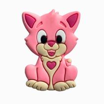 Aplique Kit 10 Peças Gatinha Rosa Emborrachado