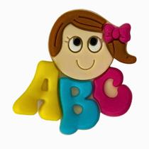 Aplique Kit 10 Peças Menina ABC Emborrachado Aplique Kit 10 Peças Menina ABC Emborrachado