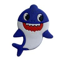 Aplique Kit 10 Peças Tubarão Feliz Azul Emborrachado