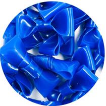 Aplique Laço Lonita de Silicone Azul 43x17mm 5pçs 11g
