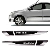 Aplique Lateral Agile 2009/2015 Emblema Resinado Para-lama