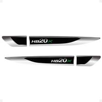 Aplique Lateral Compatível Hb20x 2014/2022 Emblema Resinado