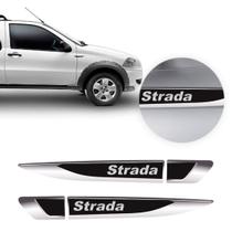 Aplique Lateral Emblema Adesivo Fiat Strada