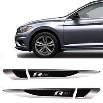 Aplique Lateral R Line Golf Polo Jetta Emblema Resinado Par
