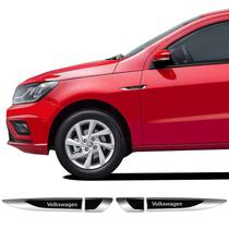 Aplique Lateral Volkswagen Gol Polo Fox Up Emblema Cromado