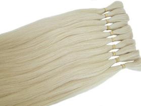 Aplique Loiro Liso Brasileiro Humano 65cm para Mega Hair