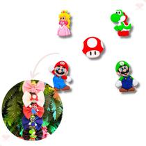 Aplique mario 5 personagens 30mm emborrachado com 50 peças