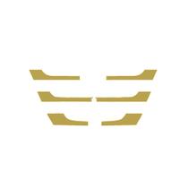 Aplique Máscara Grade Para MB Atego - Dourada