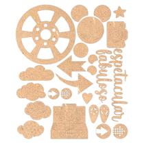 Aplique MDF CS - Happy - Elementos