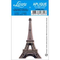 Aplique MDF e Papel Litoarte 8 cm - Modelo APM8- 093 Torre Eiffel