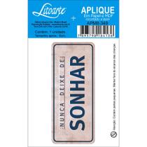 Aplique MDF e Papel Litoarte 8 cm - Modelo APM8- 349 Sonhar