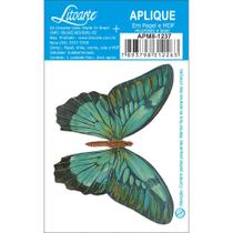 Aplique MDF e Papel Litoarte 8 cm Modelo Borboleta APM8-1237 - 1 Peça