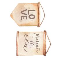 Aplique MDF LT - Boho Baby - Love Presente do Céu