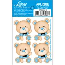 Aplique mdf papel litoarte apm3 3x4 cm - cartela 4 unds