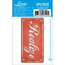 Aplique mdf papel litoarte apm8 - 8.0 cm palavras