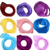 Aplique Mecha Colorida Tic Tac 50Cm De Fibra Futura 12 Unid Aplique Mecha Colorida Tic Tac 50Cm De Fibra Futura 12 Unid