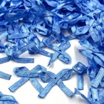 Aplique Mini Laço Cetim 4mm Azul Céu 120un Costura Roupas