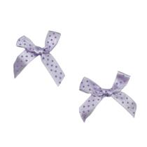 Aplique Mini Laço Cetim Lilás 41x31mm 50pçs 15g Poliéster