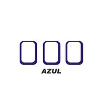 Aplique Moldura da Grade Dianteira Azul Fiat Uno 2005 à 2015 (3 Peças)