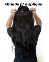 Aplique natural Tic Tac Humano 45cm Cabelo liso 1 tela com 100gr