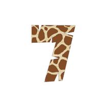 Aplique Numeral Safari Girafa 1
