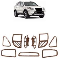 Aplique Painel Instrumento Madeira Santa Fé 2007 2008 2009 2010 2011 2012 2013 Marrom Acabamento Amadeirado