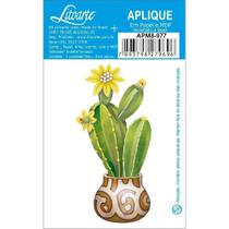 Aplique Papel Decoupage em Mdf Cacto Apm8-0977 8cm Litoarte